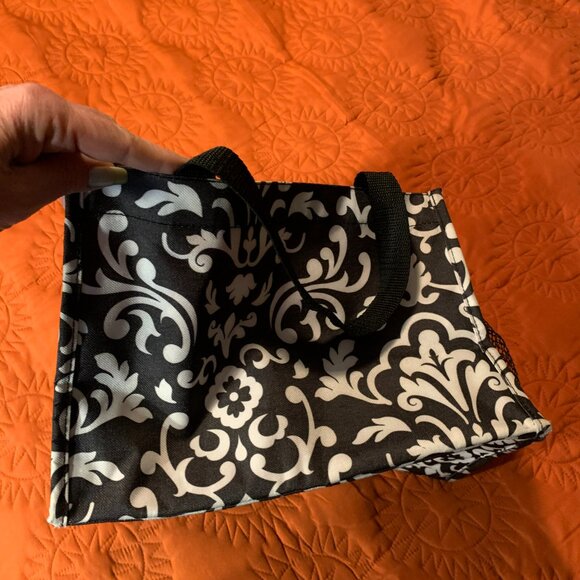 Thirty-one Black & White Parisian Pop organizer mini tote #2 - Picture 4 of 11